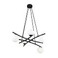 Lampadario Moderno Cadmo Acciaio Nero Bianco 5 Luci E14 Ip20 LA0095-EB-5-NR-BI