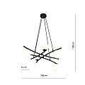 Lampadario Moderno Cadmo Acciaio Nero Bianco 5 Luci E14 Ip20 LA0095-EB-5-NR-BI