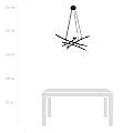 Lampadario Moderno Cadmo Acciaio Nero Bianco 5 Luci E14 Ip20 LA0095-EB-5-NR-BI