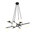 Lampadario Moderno Cadmo Acciaio Nero Bianco 8 Luci E14 Ip20 LA0095-EB-8-NR-BI