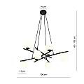 Lampadario Moderno Cadmo Acciaio Nero Bianco 8 Luci E14 Ip20 LA0095-EB-8-NR-BI
