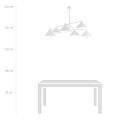 Lampadario Minimal Castore Acciaio Bianco 6 Luci E27 Ip20 LA0097-EB-6-BI