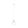 Sospensione Industriale 1 Luce Polluce In Acciao Bianco A Gabbia Con Oro LA0098-EB-1-BI-OR