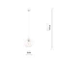 Sospensione Industriale 1 Luce Polluce In Acciao Bianco A Gabbia Con Oro LA0098-EB-1-BI-OR