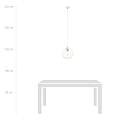 Sospensione Industriale 1 Luce Polluce In Acciao Bianco A Gabbia Con Oro LA0098-EB-1-BI-OR