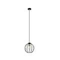 Sospensione Industriale 1 Luce Polluce In Acciao Nero A Gabbia Con Oro LA0098-EB-1-NR-OR