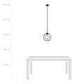 Sospensione Industriale 1 Luce Polluce In Acciao Nero A Gabbia Con Oro LA0098-EB-1-NR-OR