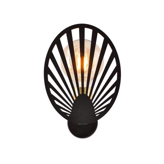 Applique Contemporanea 1 Luce Tallia In Acciaio Nero E Oro LA0100-EB-AP1-NR