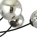 Sospenione Moderna 6 Luci Oceano In Acciaio Nero Bracci Regolabili E Vetro Fumè LA0101-EB-PL6-NR-GR