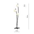 Piantana Contemporaneo Oceano Acciaio Nero 3 Luci E14 Ip20 LA0101-EB-PT3-NR