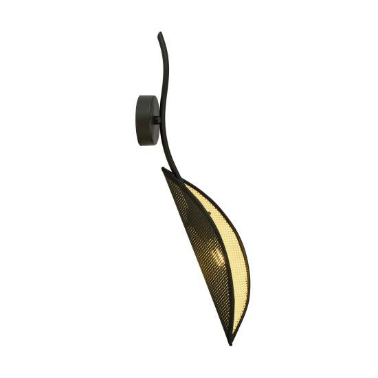 Applique Nordica 1 Luce Ares In Acciaio Nero Oro LA0102-EB-AP1-NR-OR