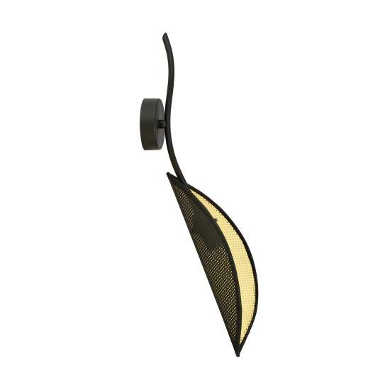 Applique Nordica 1 Luce Ares In Acciaio Nero Oro LA0102-EB-AP1-NR-OR