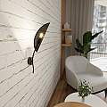 Applique Nordica 1 Luce Ares In Acciaio Nero Oro LA0102-EB-AP1-NR-OR