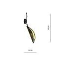 Applique Nordica 1 Luce Ares In Acciaio Nero Oro LA0102-EB-AP1-NR-OR
