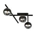 Plafoniera Moderna Teti Acciaio Nero 3 Luci E14 Ip20 LA0103-EB-PL3-NR-TR