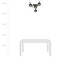 Plafoniera Moderna Teti Acciaio Nero 4 Luci E14 Ip20 LA0103-EB-PL4-NR-TR