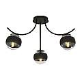Plafoniera Moderna Coeo Acciaio Nero 3 Luci E14 Ip20 LA0104-EB-PL3-NR