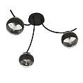 Plafoniera Moderna Coeo Acciaio Nero 3 Luci E14 Ip20 LA0104-EB-PL3-NR