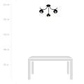 Plafoniera Moderna Coeo Acciaio Nero 3 Luci E14 Ip20 LA0104-EB-PL3-NR