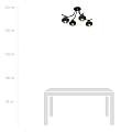 Plafoniera Moderna Coeo Acciaio Nero 4 Luci E14 Ip20 LA0104-EB-PL4-NR