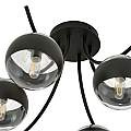 Plafoniera Moderna Coeo Acciaio Nero 6 Luci E14 Ip20 LA0104-EB-PL6-NR