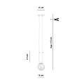 Sospensione 1 Luce Crio In Acciaio Bianco Oro E Sfera In Vetro Trasparente LA0105-EB-1-BI-TR