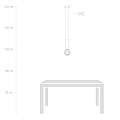 Sospensione 1 Luce Crio In Acciaio Bianco Oro E Sfera In Vetro Trasparente LA0105-EB-1-BI-TR