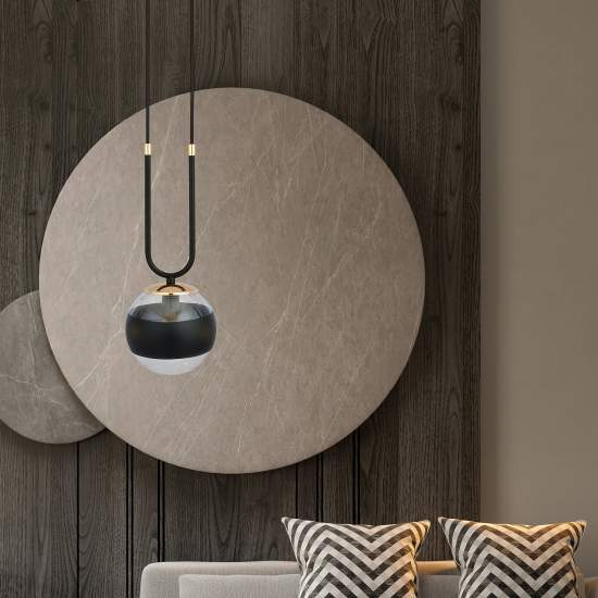 Sospensioni Moderna Crio Acciaio Nero 1 Luce E14 Ip20 LA0105-EB-1-NR