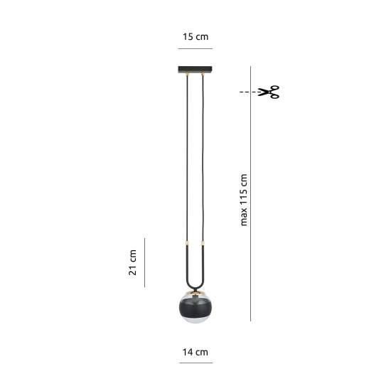 Sospensioni Moderna Crio Acciaio Nero 1 Luce E14 Ip20 LA0105-EB-1-NR