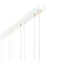Sospensione Contemporanea 3 Luci Crio Acciaio Bianco Oro E Sfera Vetro Ambra LA0105-EB-3-BI-AM