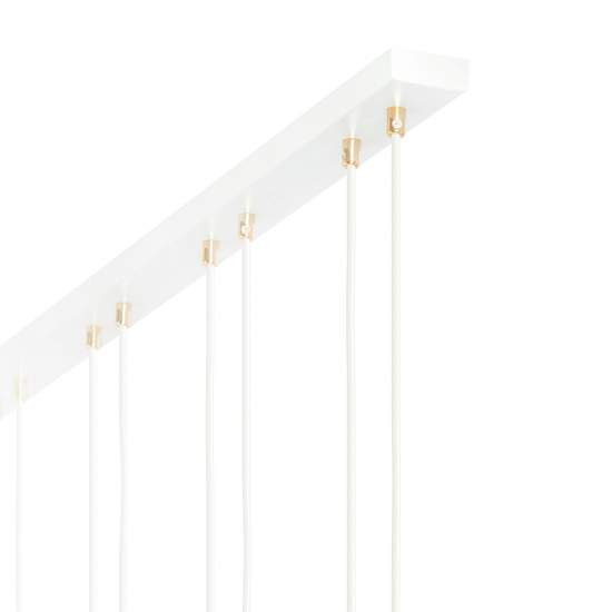 Sospensione Contemporanea 3 Luci Crio Acciaio Bianco Oro E Sfera Vetro Ambra LA0105-EB-3-BI-AM