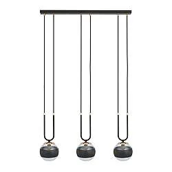 Lampadario Moderno Kreios Acciaio Nero 3 Luci E14