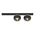 Plafoniera Moderna Giapeto Acciaio Nero 2 Luci E14 Ip20 LA0106-EB-PL2-NR-TR