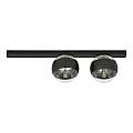 Plafoniera Moderna Giapeto Acciaio Nero 2 Luci E14 Ip20 LA0106-EB-PL2-NR-TR