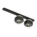 Plafoniera Moderna Giapeto Acciaio Nero 2 Luci E14 Ip20 LA0106-EB-PL2-NR-TR