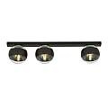 Plafoniera Moderna Giapeto Acciaio Nero 3 Luci E14 Ip20 LA0106-EB-PL3-NR-TR