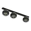 Plafoniera Moderna Giapeto Acciaio Nero 3 Luci E14 Ip20 LA0106-EB-PL3-NR-TR