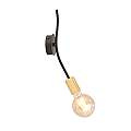 Applique Industrial 1 Luce Temi In Acciaio Nero E Oro A Braccio LA0107-EB-PL1-NR