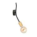 Applique Industrial 1 Luce Temi In Acciaio Nero E Oro A Braccio LA0107-EB-PL1-NR