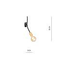 Applique Industrial 1 Luce Temi In Acciaio Nero E Oro A Braccio LA0107-EB-PL1-NR