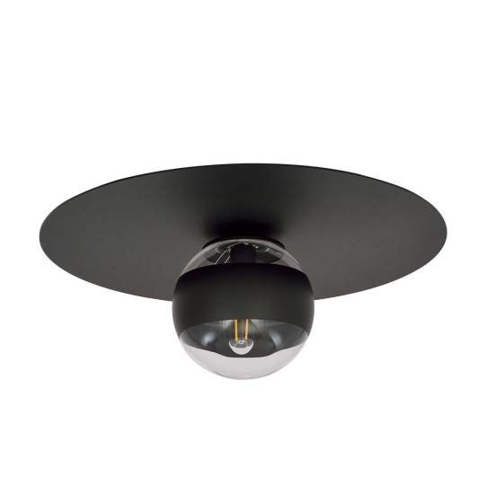 Plafoniera Minimal Mnemosine Acciaio Nero 1 Luce E14 Ip20 LA0108-EB-PL1-NR