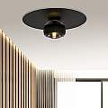 Plafoniera Minimal Mnemosine Acciaio Nero 1 Luce E14 Ip20 LA0108-EB-PL1-NR