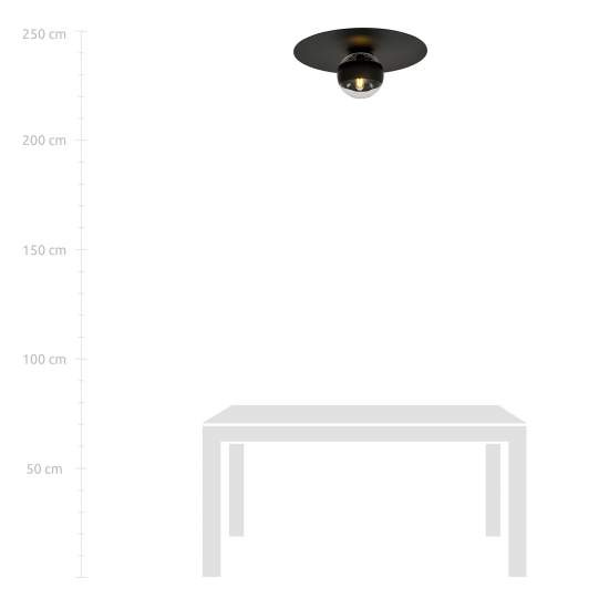 Plafoniera Minimal Mnemosine Acciaio Nero 1 Luce E14 Ip20 LA0108-EB-PL1-NR