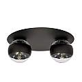 Plafoniera Minimal Mnemosine Acciaio Nero 2 Luci E14 Ip20 LA0108-EB-PL2-NR