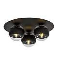 Plafoniera Minimal Mnemosine Acciaio Nero 3 Luci E14 Ip20 LA0108-EB-PL3-NR