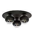 Plafoniera Minimal Mnemosine Acciaio Nero 3 Luci E14 Ip20 LA0108-EB-PL3-NR
