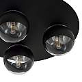 Plafoniera Minimal Mnemosine Acciaio Nero 3 Luci E14 Ip20 LA0108-EB-PL3-NR