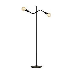 Plafoniera Moderna Febe Acciaio Nero 2 Luci E27 Ip20