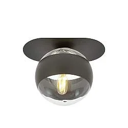 Plafoniera Minimal Teia Acciaio Nero 1 Luce E14 Ip20
