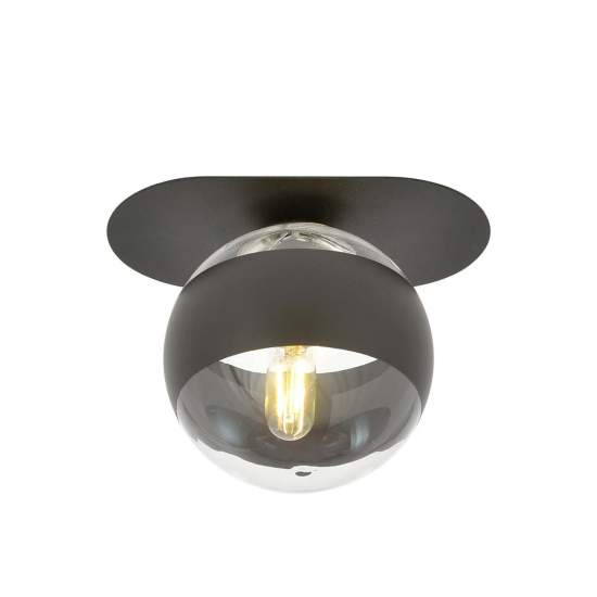 Plafoniera Minimal Teia Acciaio Nero 1 Luce E14 Ip20 LA0110-EB-PL1-NR